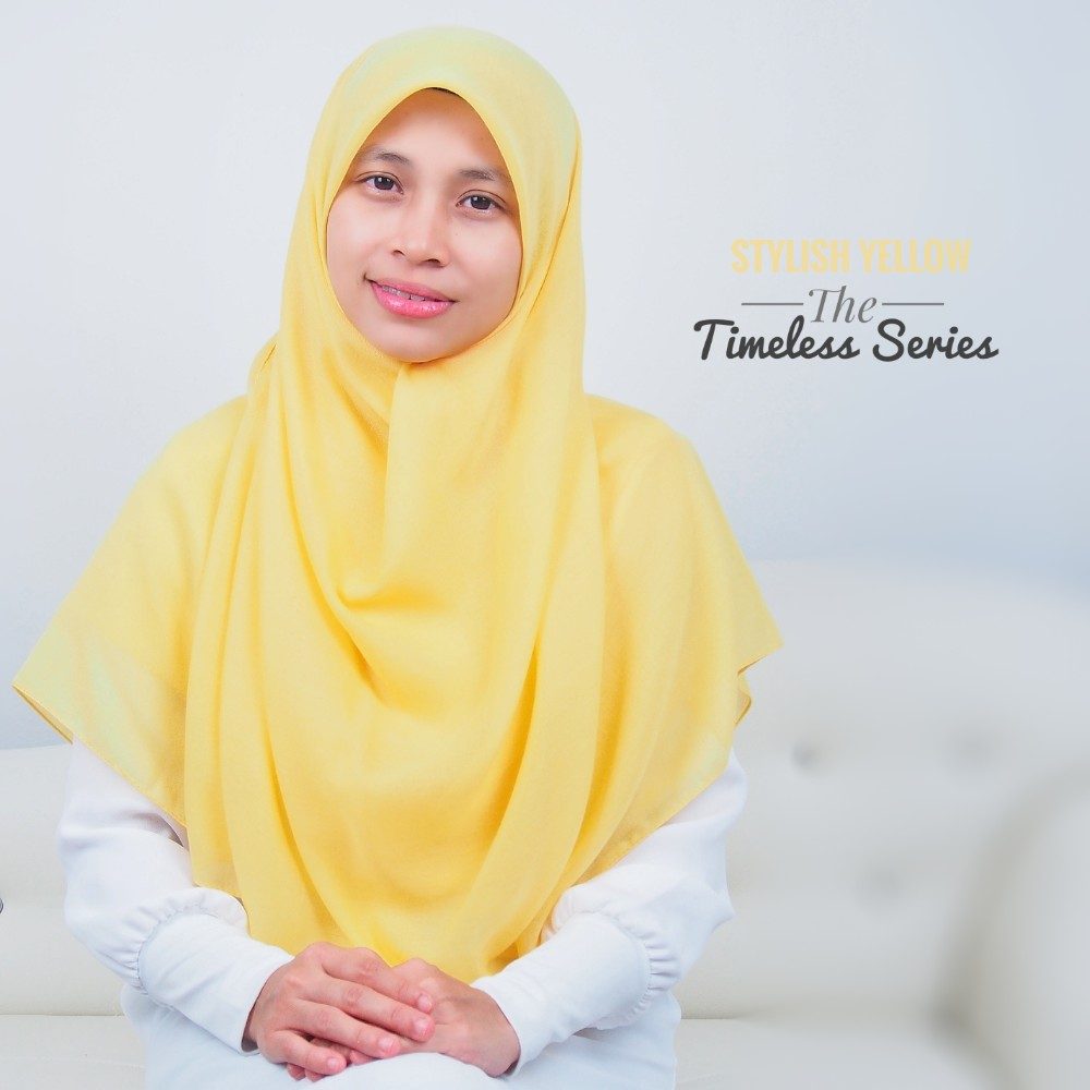 Tudung Bawal Labuh Cotton Turki Bidang 60 Stylish Yellow | AnnurNida